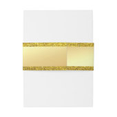 Kalligrafie Script Tekst Goud Glitter Modern Trend Uitnodigingen Wikkel (Achterkant Voorbeeld)