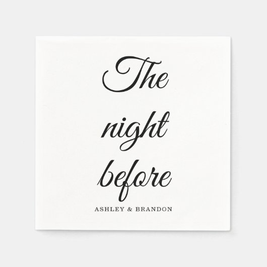 Kalligrafie Script The Night Before servetten (Voorkant)