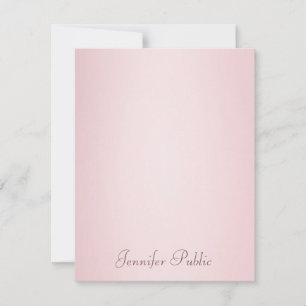 Kalligrafie Script Trendy Roos Goud Elegant Modern Notitiekaartje