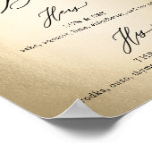 Kalligrafie Scriptuur Handtekening Dranken Huwelij Poster (Hoek)