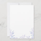 Kalligrafie Seashell & Seaweed Beach Bruiloft Kaart (Achterkant)