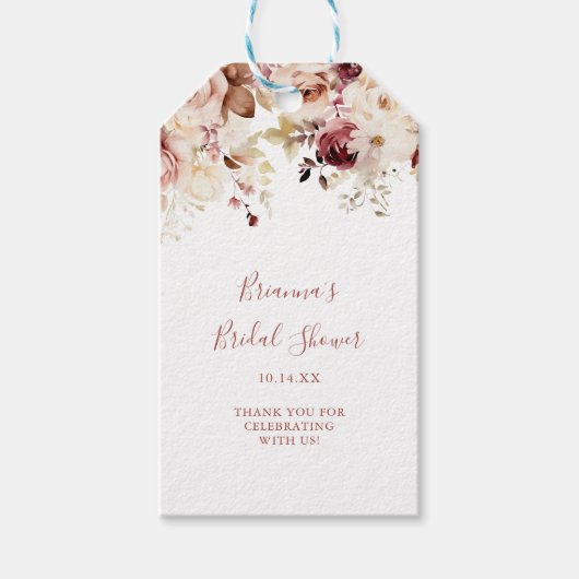 Kalligrafie sierlijk bloemig Vrijgezellenfeest Cadeaulabel (Voorkant)