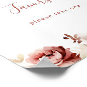 Kalligrafie sierlijke bloemen gunsten teken poster (Hoek)