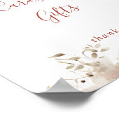 Kalligrafie Sierlijke Bloemen Kaarten en Geschenke Poster (Hoek)