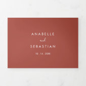 Kalligrafie sierlijke bloemenbruiloft drieluik uitnodiging (Cover)