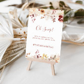 Kalligrafie sierlijke bloemenbruiloft Oh snap teke Poster