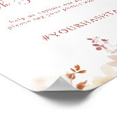 Kalligrafie sierlijke bloemenbruiloft Oh snap teke Poster (Hoek)