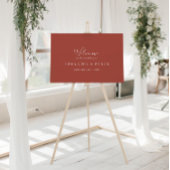 Kalligrafie sierlijke bruiloft welkomstteken poster