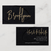Kalligrafie Signature Professionele Haarstudio Visitekaartje (Voorkant / Achterkant)