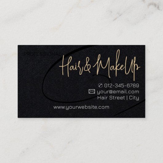 Kalligrafie Signature Professionele Haarstudio Visitekaartje (Achterkant)