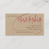 Kalligrafie Signature Professionele Haarstudio Visitekaartje (Achterkant)