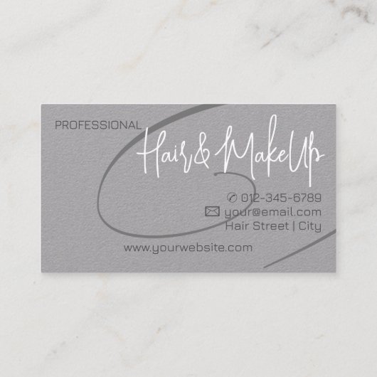 Kalligrafie Signature Professionele Haarstudio Visitekaartje (Achterkant)