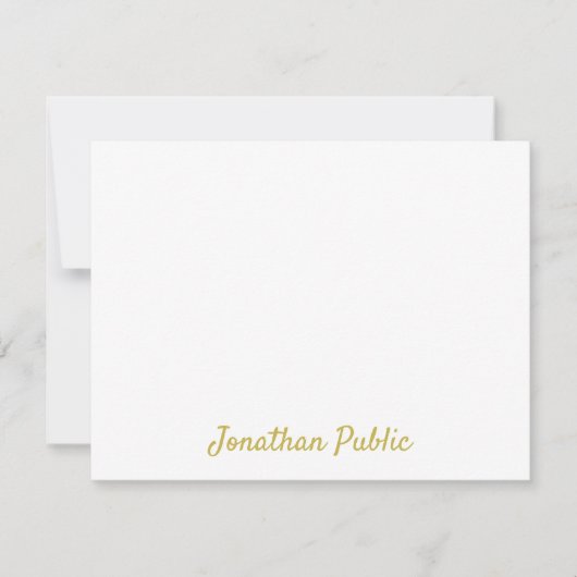 Kalligrafie Sjabloon Aangepaste Gouden Script Teks (Voorkant)