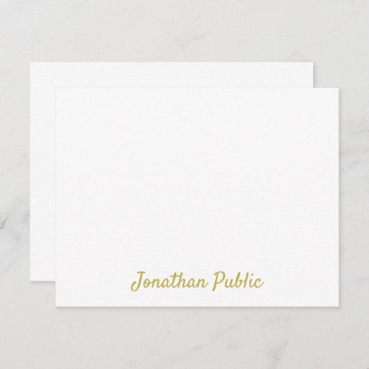 Kalligrafie Sjabloon Aangepaste Gouden Script Teks (Voorkant / Achterkant)