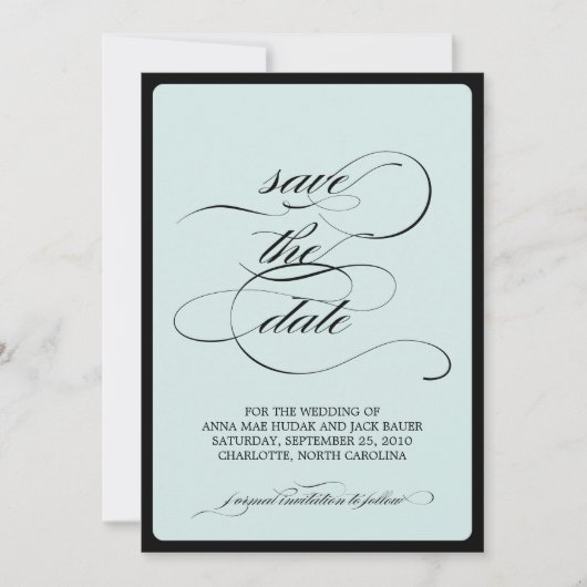 {kalligrafie} sparen de datum save the date (Voorkant)