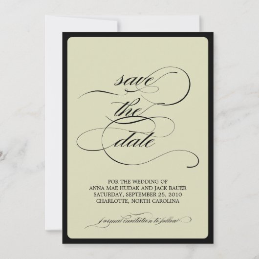 {kalligrafie} sparen de datum save the date (Voorkant)