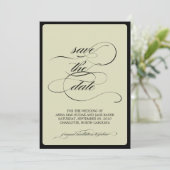 {kalligrafie} sparen de datum save the date (Staand voorkant)