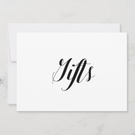 Kalligrafie Stijl "Cadeaus" Trouwbord Kaart