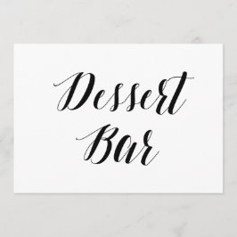 Kalligrafie Stijl "Dessert Bar" Trouw Teken Kaart