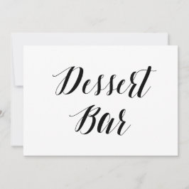 Kalligrafie Stijl "Dessert Bar" Trouwbord Kaart