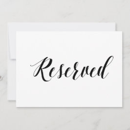 Kalligrafie Stijl "Gereserveerd" Trouwbord