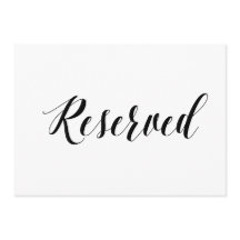 Kalligrafie Stijl "Gereserveerd" Trouwbord