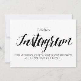 Kalligrafie Stijl "Instagram Hashtag" Trouwbord