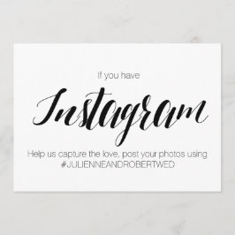 Kalligrafie Stijl "Instagram Hashtag" Trouwbord
