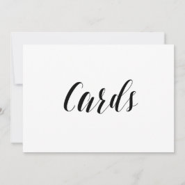 Kalligrafie Stijl "Kaarten" Trouwbord Kaart