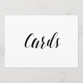 Kalligrafie Stijl "Kaarten" Trouwbord Kaart
