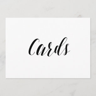 Kalligrafie Stijl "Kaarten" Trouwbord Kaart