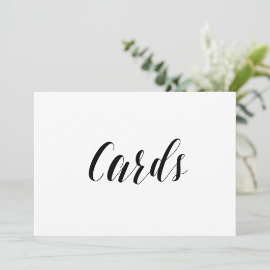 Kalligrafie Stijl "Kaarten" Weddenschap Kaart (Staand voorkant)