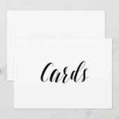 Kalligrafie Stijl "Kaarten" Weddenschap Kaart (Voorkant / Achterkant)