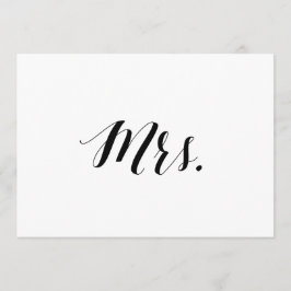 Kalligrafie Stijl "Mevrouw" Stoel Bord voor Trouwc Kaart