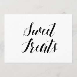 Kalligrafie Stijl "Sweet Treats" Trouwbord Kaart