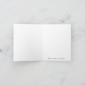 Kalligrafie Stijl Zwart-wit Bedankkaart (Binnen)