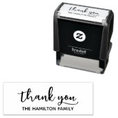 Kalligrafie Swash Dank u Zelfinktende Stempel (In situ)