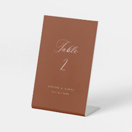 Kalligrafie Tafelnummers Trouwvoetstuk Teken Reclamebord Met Voetstuk