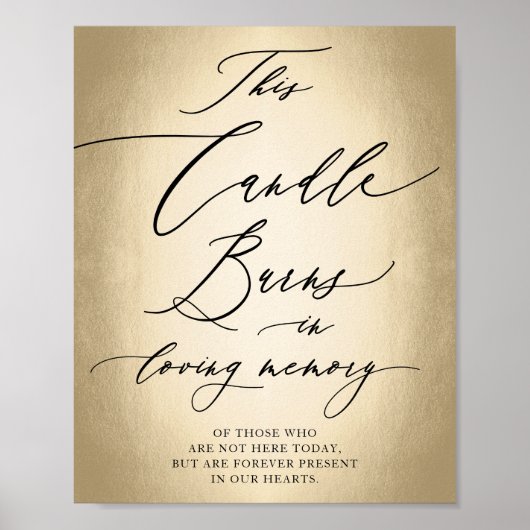 Kalligrafie tekst In liefdevolle herinnering trouw Poster (Voorkant)