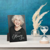 Kalligrafie ter liefdevolle herinnering herdenking fotoplaat (Zijkant)