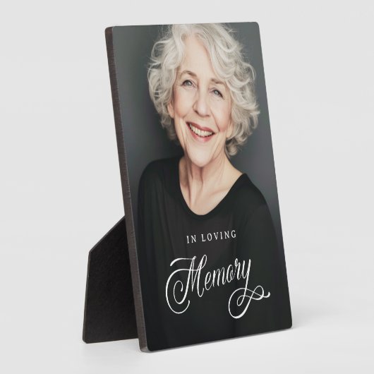 Kalligrafie ter liefdevolle herinnering herdenking fotoplaat (Zijkant)