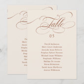 Kalligrafie tijdloze Terracotta Zitting Grafiek Ka Kaart (Voorkant / Achterkant)