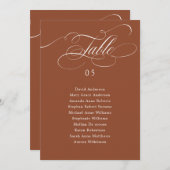 Kalligrafie tijdloze Terracotta Zitting Grafiek Ka Kaart (Voorkant / Achterkant)