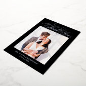 Kalligrafie tijdloze Zilveren bruiloft Bedankt Folie Uitnodiging (Gedraaid)