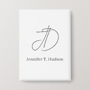 Kalligrafie trendy klassiek monogram button