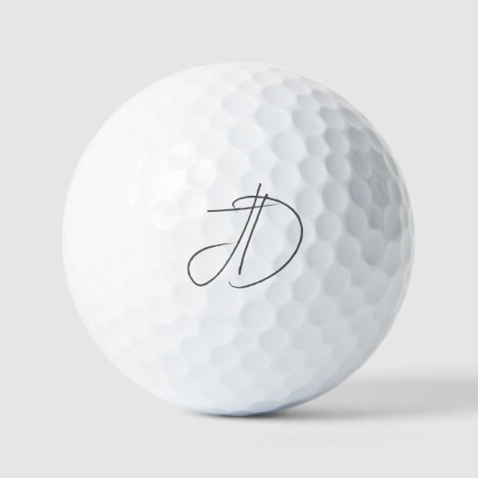 Kalligrafie trendy klassiek monogram golfballen (Voorkant)