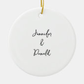 Kalligrafie trendy klassiek schrift gewoon persoon keramisch ornament (Voorkant)