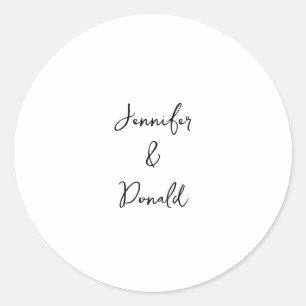 Kalligrafie trendy klassiek schrift gewoon persoon ronde sticker