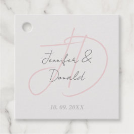 Kalligrafie trendy klassiek schrift monogram bedankjes labels