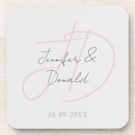 Kalligrafie trendy klassiek schrift monogram bier onderzetter